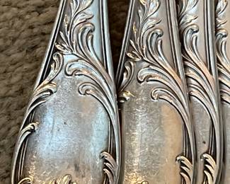 vintage Christofle silver-plated flatware in the Marly pattern