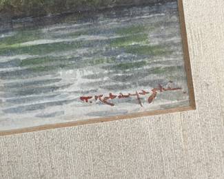 vintage artist signed watercolors