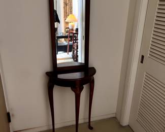 small entry table and mirror