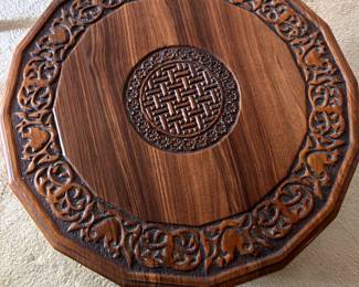 vintage carved wood table