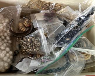 assorted vintage costume jewelry