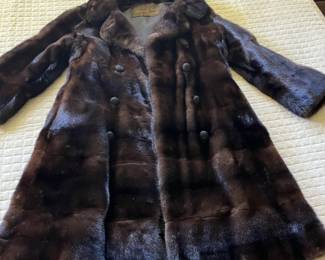 vintage double breasted mink car length coat - Marshall Field & Co.