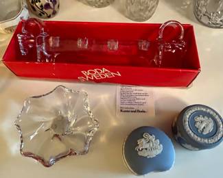 Kosta Boda & Baccarat crystal + Wedgwood