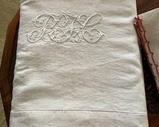 antique linen tablecloth from Banque de l’Indochine Shanghai