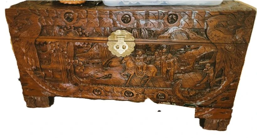 Carved antique Oriental Chest