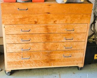 Wood Tool storage cabinet