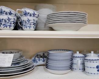 Blue and white dish set Blue Danube