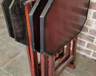 1 of 2 TV tray sets