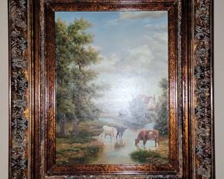 Beautifully framed original art landscape