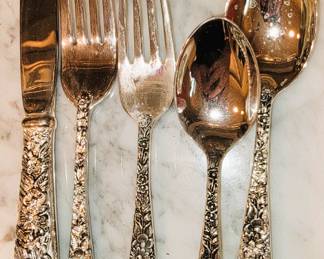 Godinger Bouquet Silver-Plate Flatware Set. 2 sets of 12