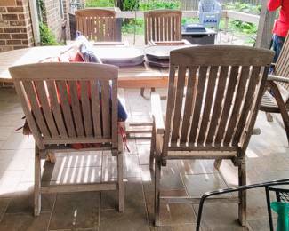 Teak dining set for 6