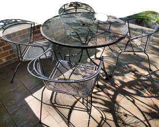 1 of 2 identical iron chair sets