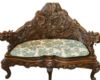 Antique Oriental style settee