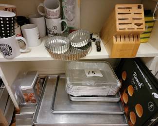 Sheet pans, torte molds and cooking tools
