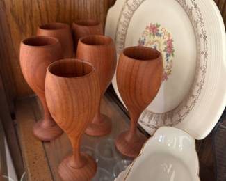 Mid century modern wine goblets