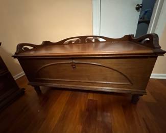 Antique cedar bench