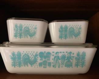 Pyrex Amish Butterprint Refrigerator Set: Two 501 and One 503 (6 Pieces)