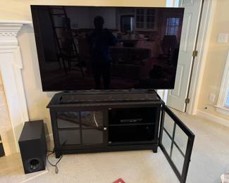 SONY OLED 65" TV, with soundbar and blu ray