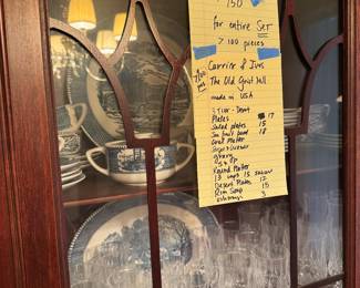 Currier and Ives, Old Grist Mill over 100 pieces, service for 15