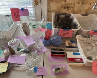 vintage glassware, 1930's and 1950's