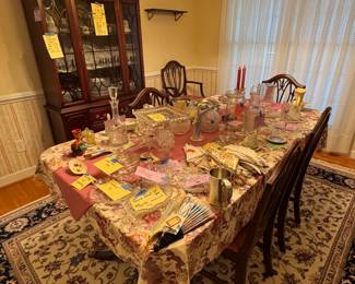 vintage crystal, china and glassware