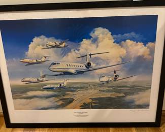 Gulfstream aviation signed art