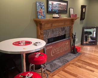 Coca-Cola seemed bar, decor, and table setting