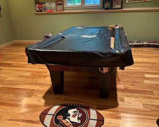 Pool table with FSU cover