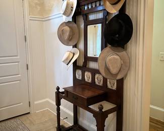 Antique hall tree