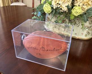 Roger Staubach signed NFL football 