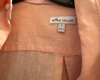 Peter Millar men’s large linen shirt