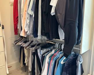 Tons of men’s clothing size large and XL