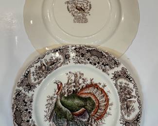 Johnson Bros. Wild Turkey Native American Windsor Ware Plates