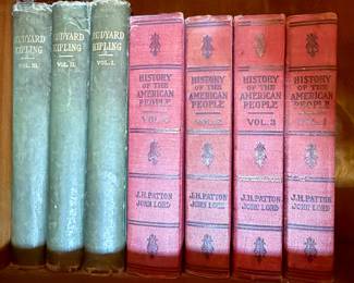 Rudyard Kipling Vol. I, II, III and History of the American People by J.H. Patton and John Lord