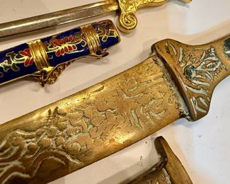 Dagger with Sheath and other Desk Top Decor