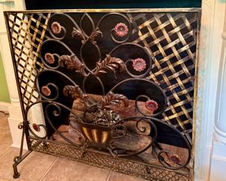Floral Fireplace Screen