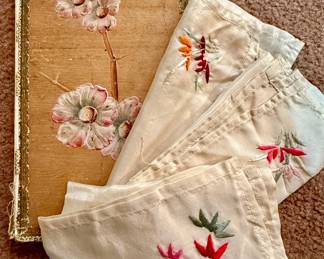 Vintage Embroidered Handkerchiefs