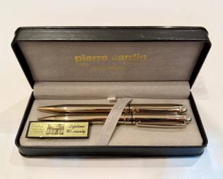 Pierre Cardin 14K Gold Plated Pen and Pencil Set