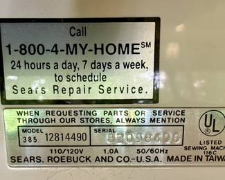 Kenmore Sewing Machine Model 385