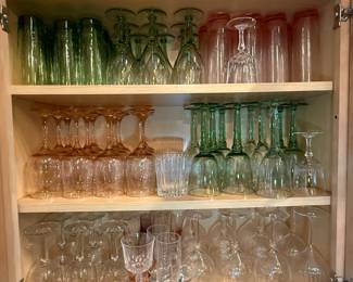 Assorted glassware