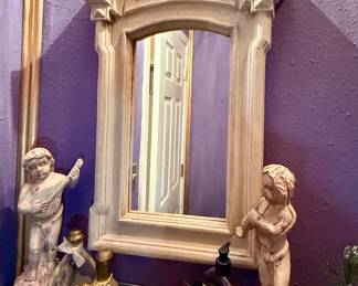 Bathroom Mirror and Statues