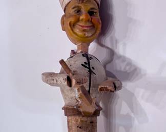Antique Carved Wooden Bottle Cork