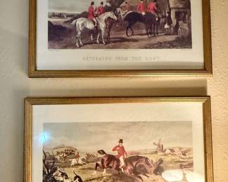 "Returning From the Hunt" and "The Death" Framed Prints