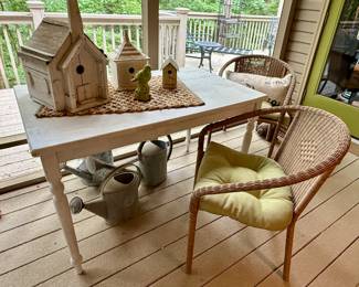 Table, Chairs and Yard Decor
