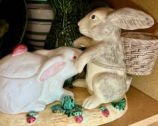 Ceramic Rabbit Centerpiece