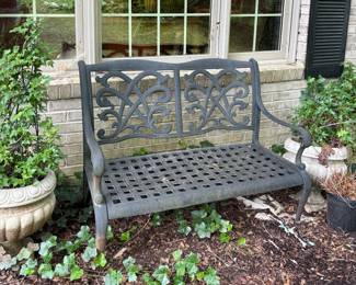 Bench and Planters