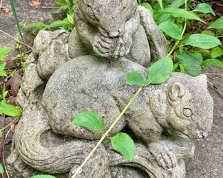 Squirrels Lawn Statue