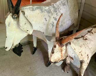 Life Sized Metal Goats
