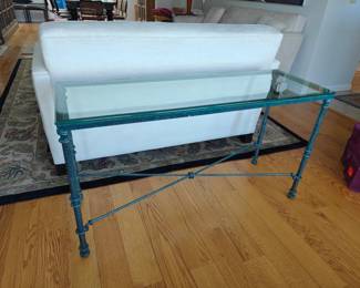 #101 Glass & Metal Console Table 51 x 17 x 28