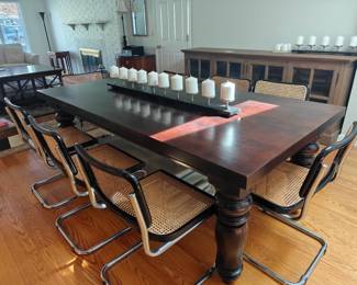 #104 Restoration Hardware Dining Table w/ Two Leaves 84 (120 w/ leaves) x 42 Original MSRP $4,000